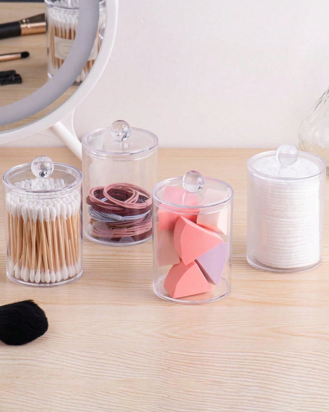Acrylic Cotton Swab Organizer