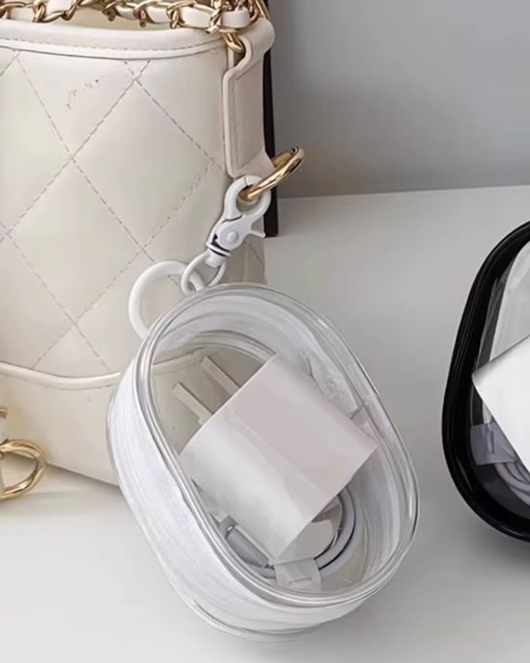 Portable Mini Clear Zipper Storage Pouch