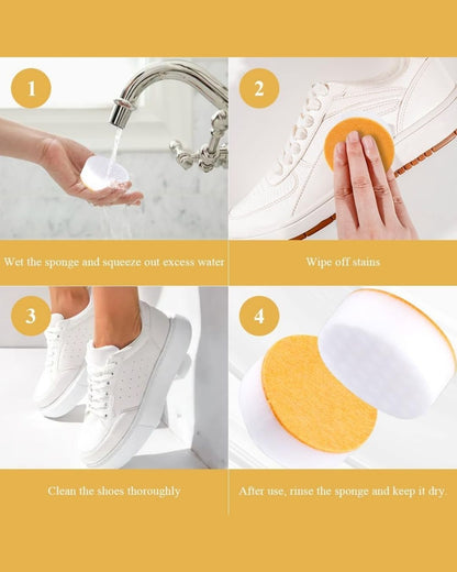 Dual-Sided Sponge for Whitening Shoes