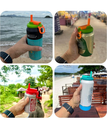 Soda Can Lids With Straws
