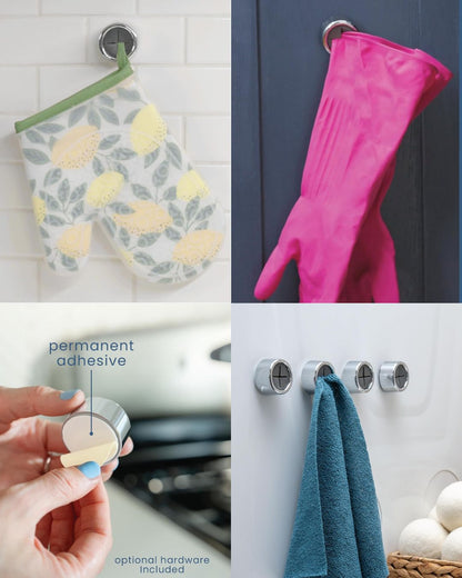 Round Adhesive Push Towel Hook