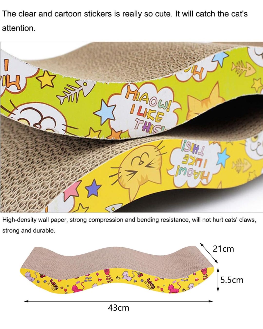 Reversible Cat Scratcher Cardboard