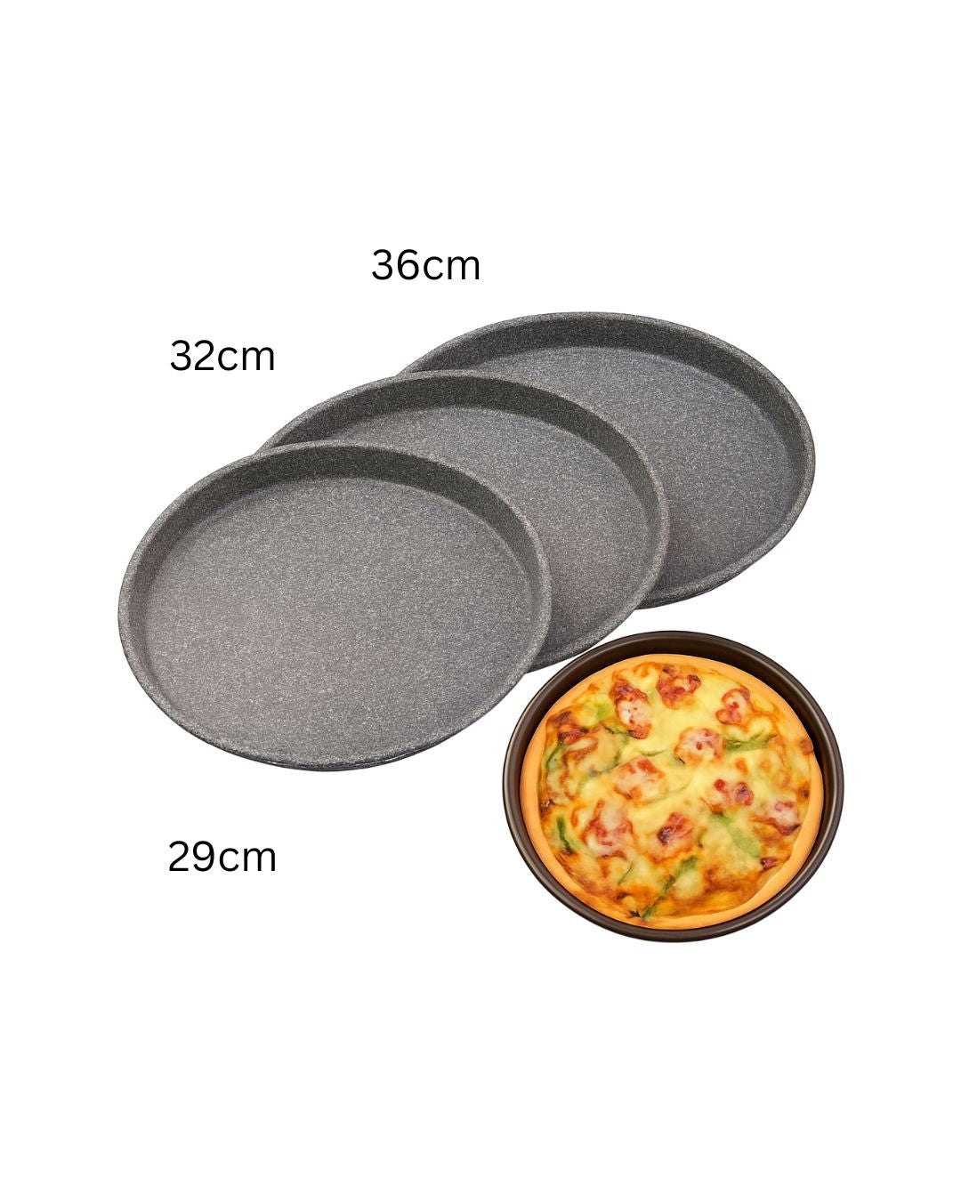 Carbon Steel Pizza Pan Set of 3