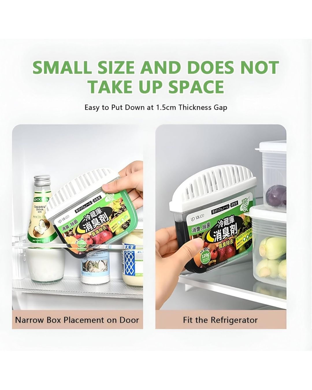 Natural Tea Polyphenol and Unscented Activated Charcoal Refrigerator Deodorizer