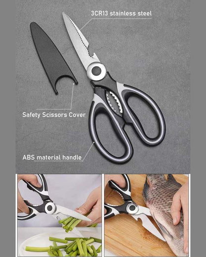 Multifunctional Stainless Steel Kitchen Scissors