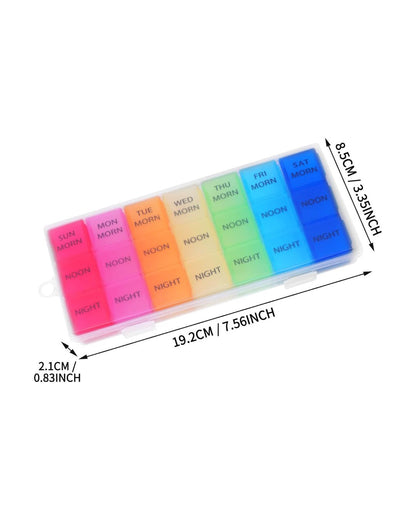 7 Days Rainbow Pill Organizer
