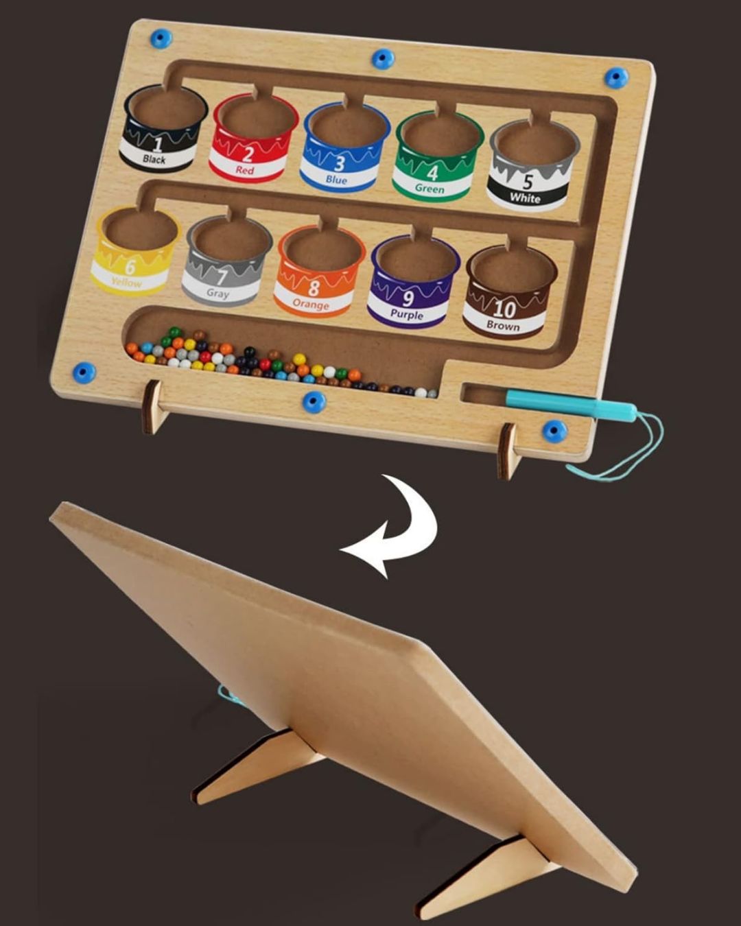 Montessori Magnetic Color and Number Maze