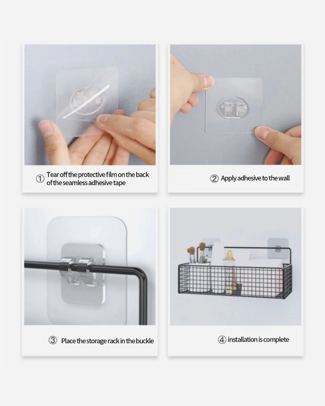 Wall-Mounted Metal Storage Basket