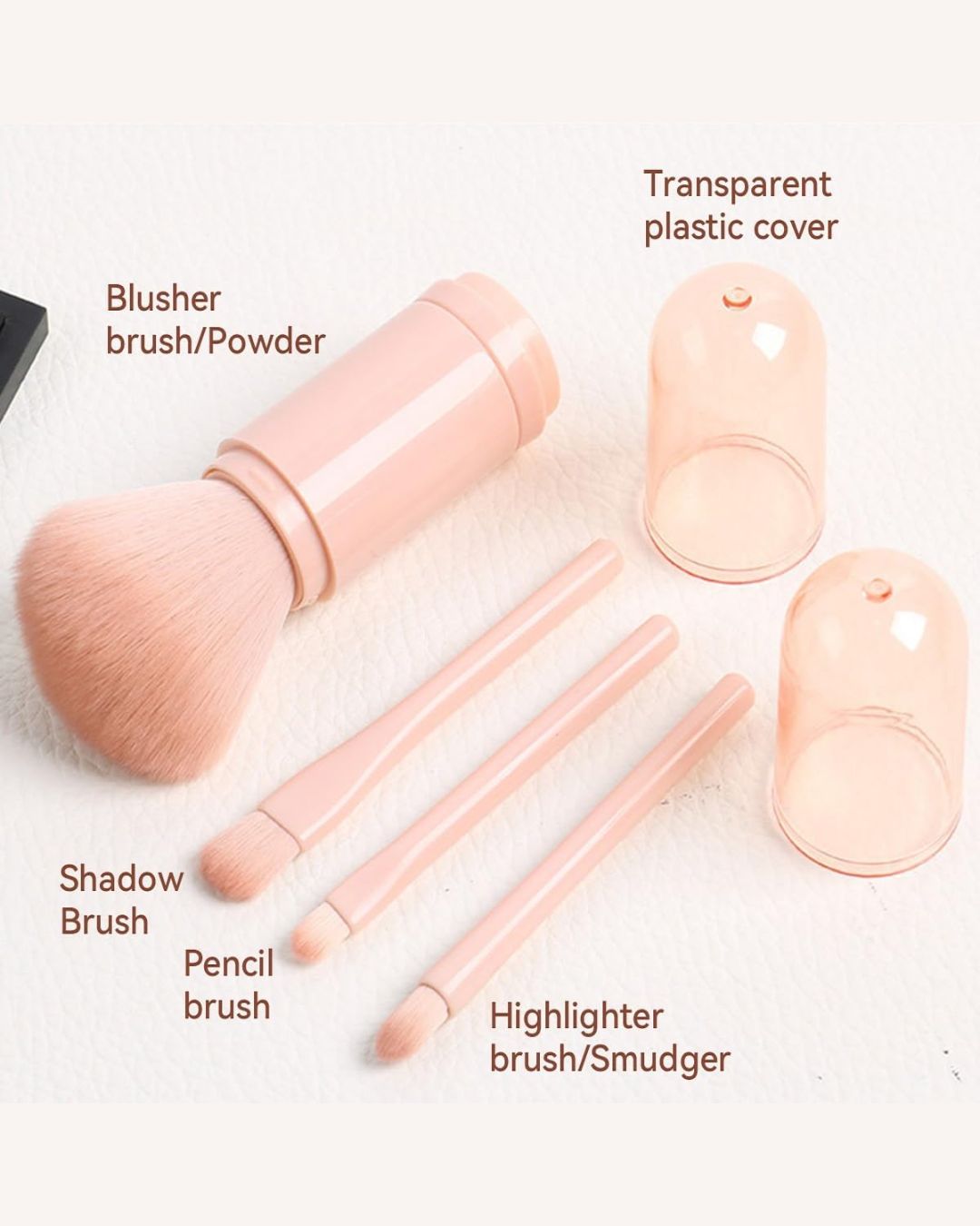 4-In-1 Portable Makeup Brush Set