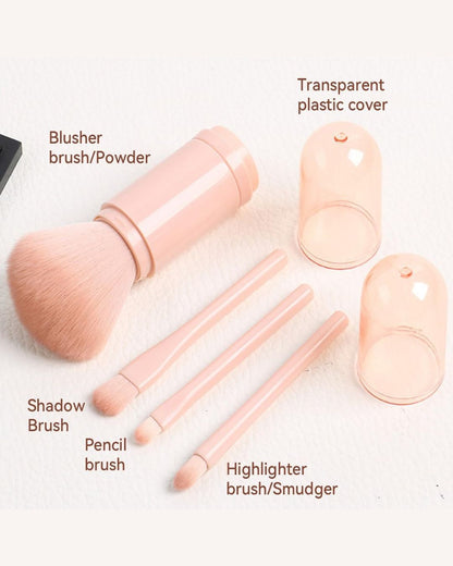 4-In-1 Portable Makeup Brush Set
