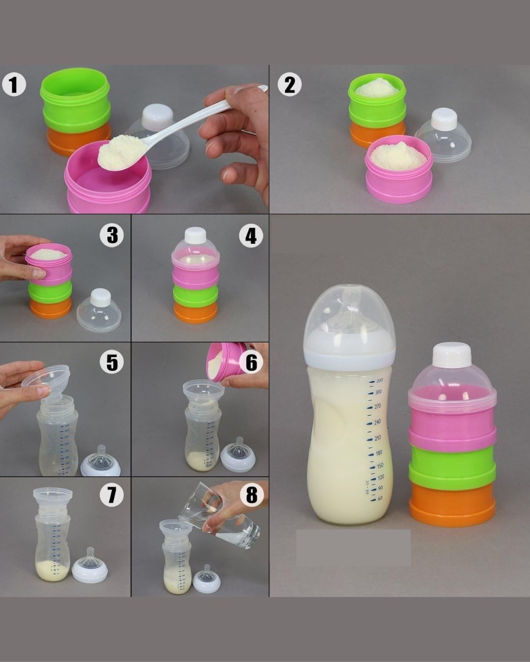 3 Layer Baby Milk Powder Container