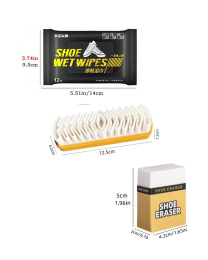 3pcs No-Water Shoe Cleaner Set