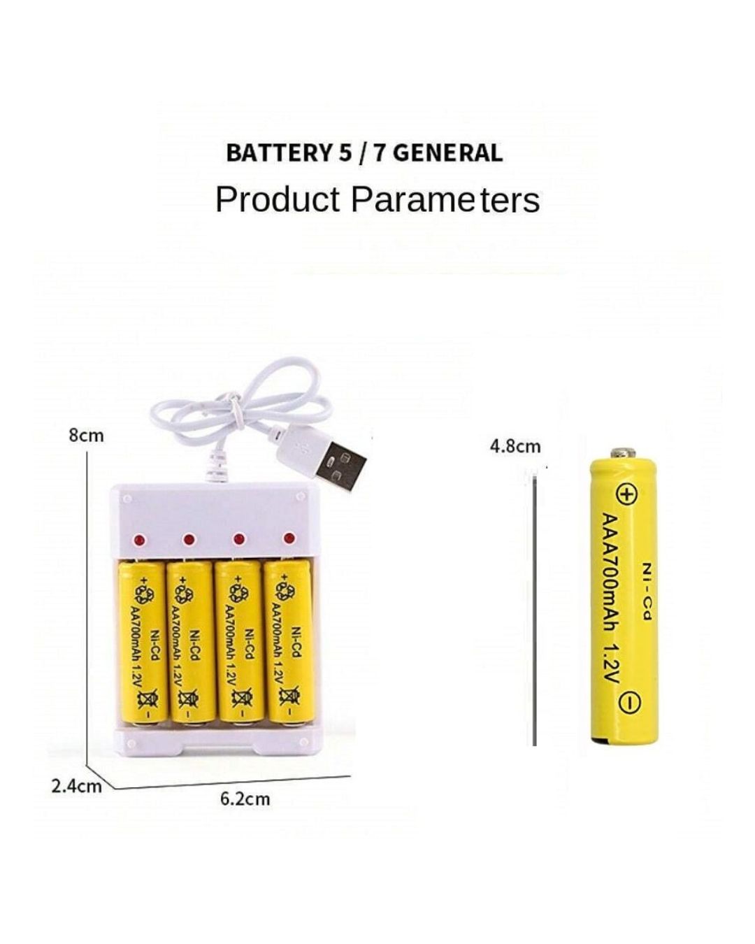 USB AA & AAA Battery Charger