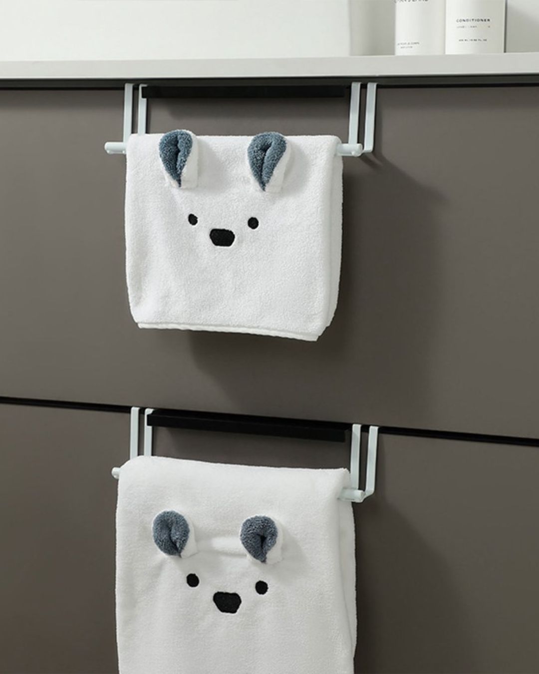 Double Hook Metal Towel Holder