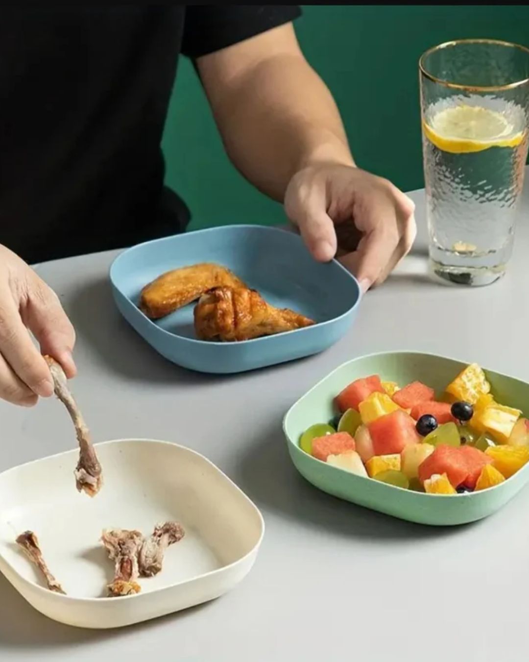 10 Plates Set with Stand