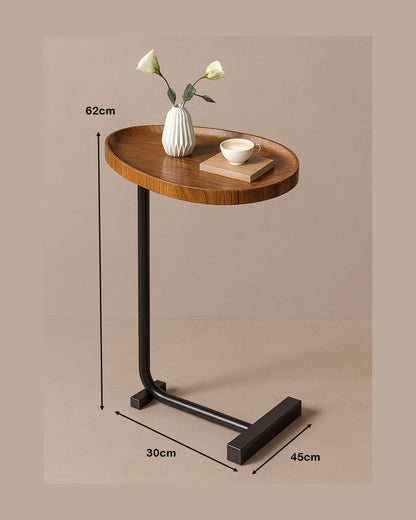 C-Shaped End Table for Couch