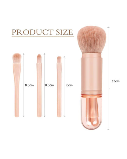 4-In-1 Portable Makeup Brush Set
