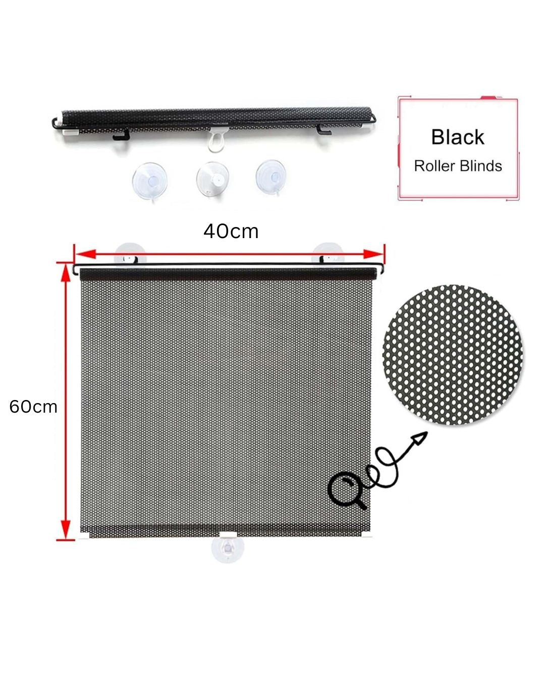 Dotted Retractable Sunshade for Car Windshield