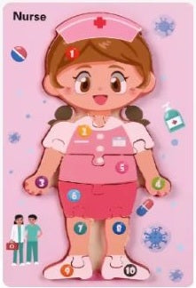 Wooden Jigsaw Professions Puzzles