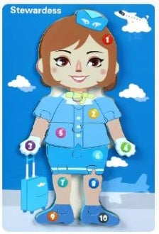 Wooden Jigsaw Professions Puzzles